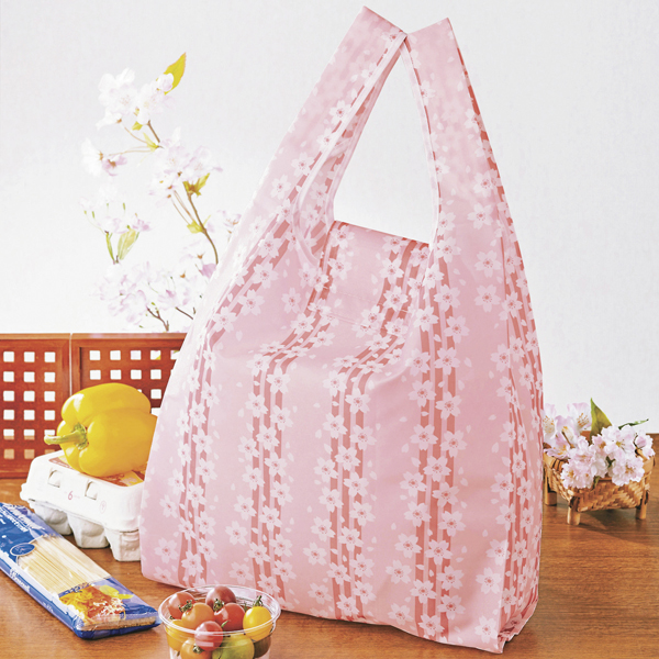 桜めぐり　小さくたためるエコバッグ