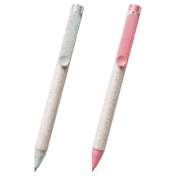 エコボールペン 小麦繊維入り 名入れして粗品は景品卸センター