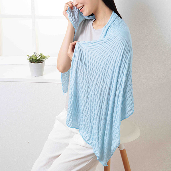 スーリ 接触冷感くしゅくしゅブランケット