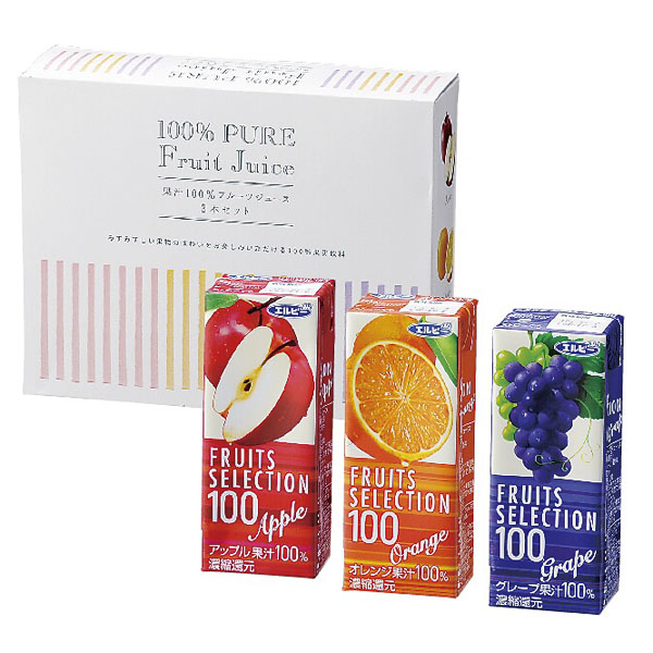 果汁100 フルーツジュース3本セット 景品 粗品は景品卸センター