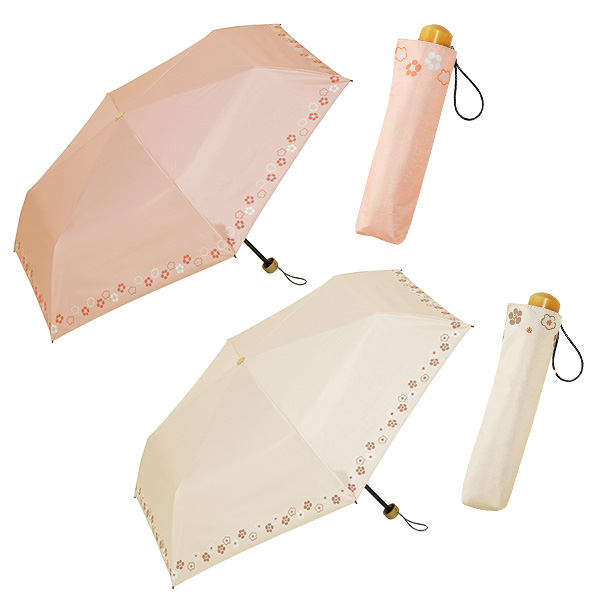 京都くろちく・晴雨兼用こんぱくと折傘(梅ならべ)