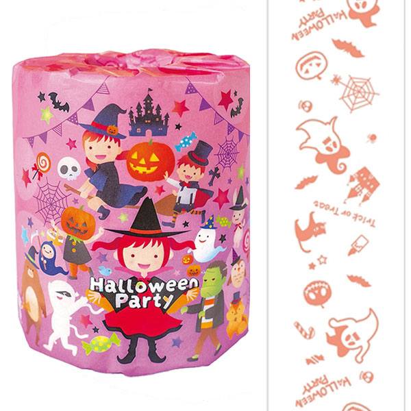 ハロウィンパーティートイレットプリントロールダブル(30m)
