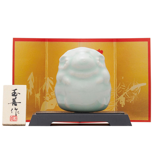 開運干支 未青磁(豆)